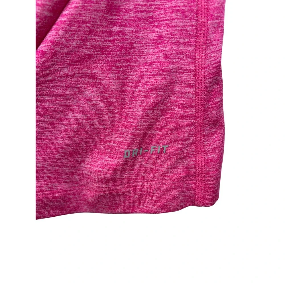 Nike Dri-Fit Pink Heathered Womens Small Long Sleeve Running‎ Quarter Zip Top